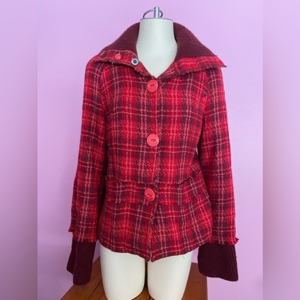 Free people red and burgundy jacket in a SZ M